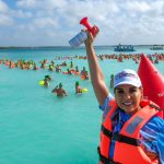 Encabeza Mara Lezama el XX Maratón de Aguas Abiertas de Bacalar; más de mil 500 nadadores