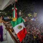 Celebra Ana Paty Peralta con miles de cancunenses el Grito de Independencia de México